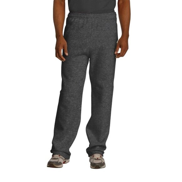 New Jerzees 974MP NuBlend Open Bottom Pants with Pockets - Black Heather Size 2X - Picture 1 of 7